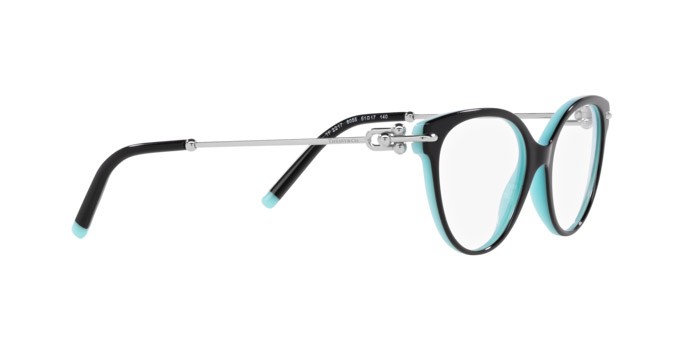 Eyeglasses Tiffany TF 2217 (8055) color nero su blu tiffany shape cat eye lenses lente demo