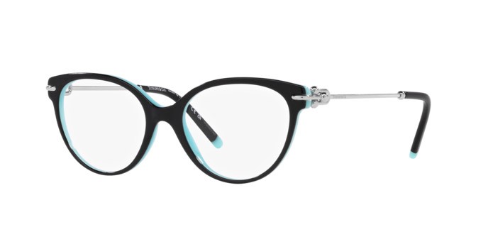 Eyeglasses Tiffany TF 2217 (8055) color nero su blu tiffany shape cat eye lenses lente demo