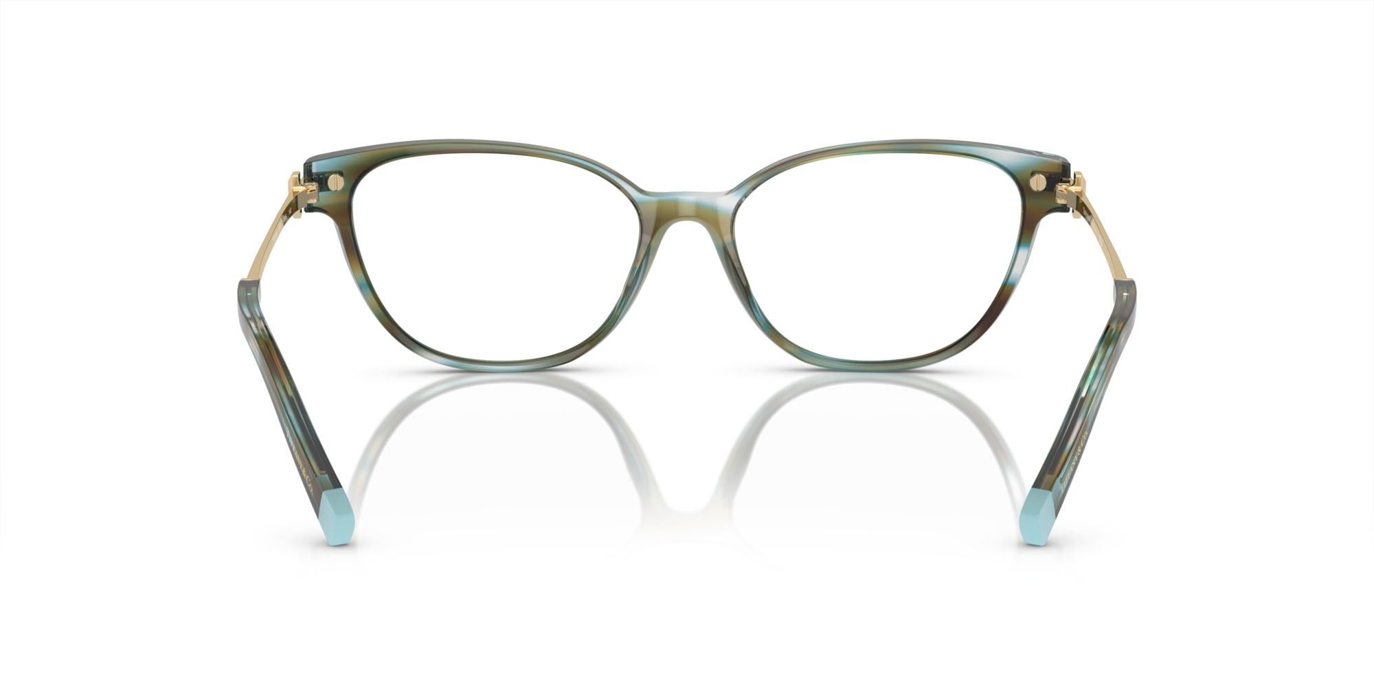 Eyeglasses Tiffany TF 2223B (8124) color ocean turquoise shape cat eye lenses lente demo