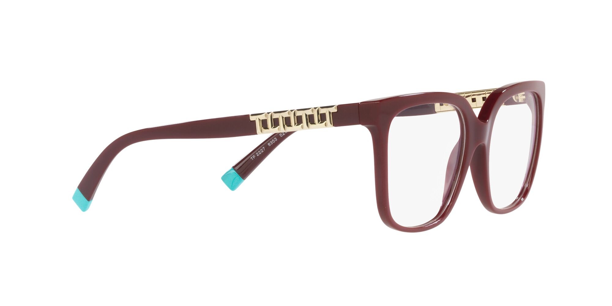 Eyeglasses Tiffany TF 2227 (8353) color borgogna tinta unita shape square lenses lente demo