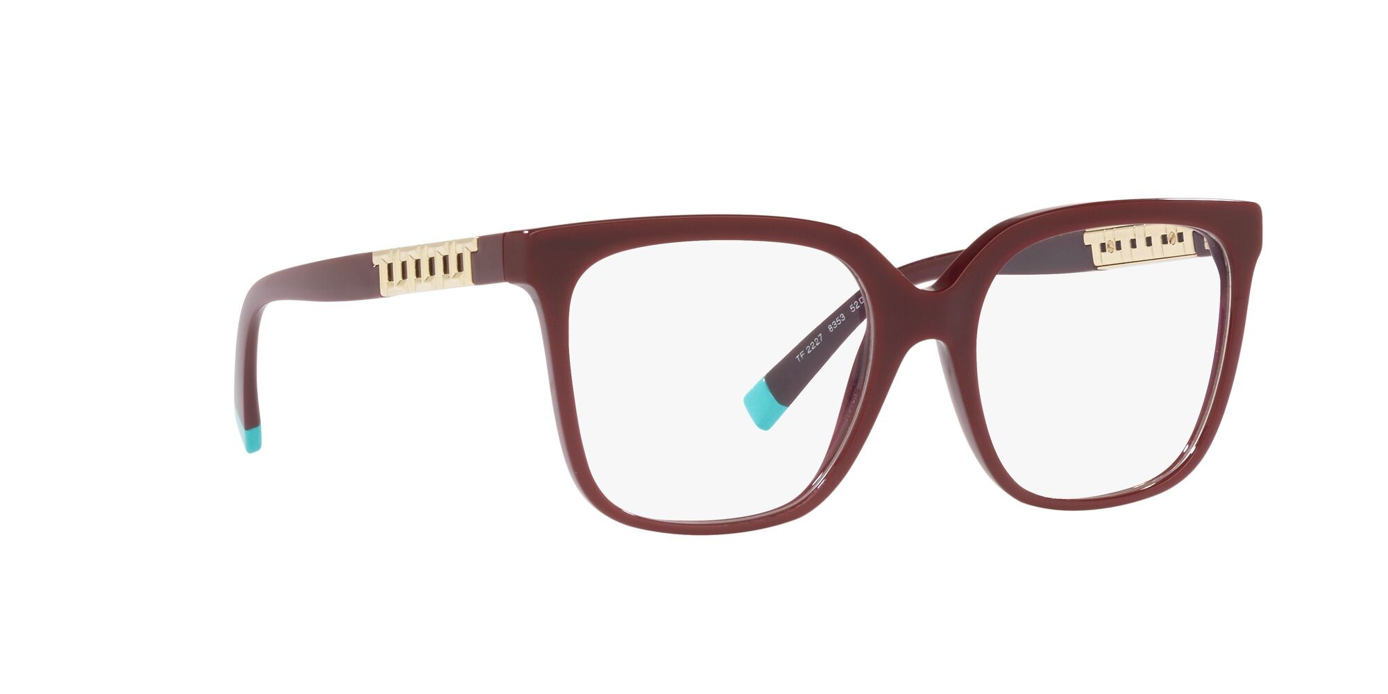 Eyeglasses Tiffany TF 2227 (8353) color borgogna tinta unita shape square lenses lente demo