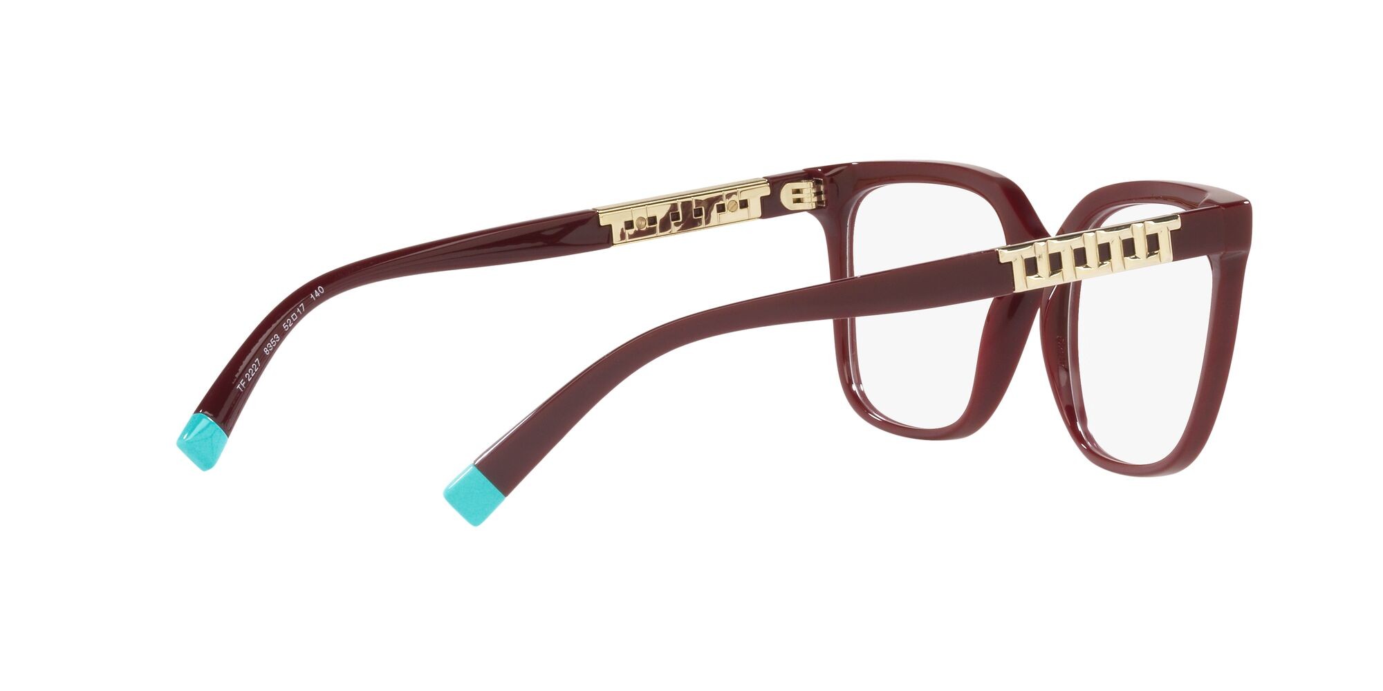 Eyeglasses Tiffany TF 2227 (8353) color borgogna tinta unita shape square lenses lente demo