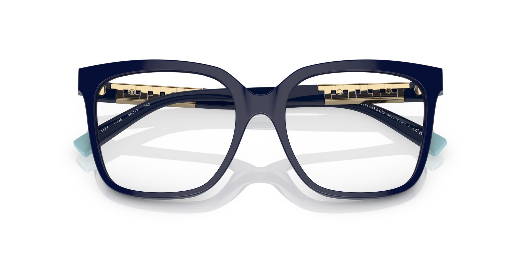 Eyeglasses Tiffany TF 2227 (8396) color blu spectrum shape square lenses lente demo