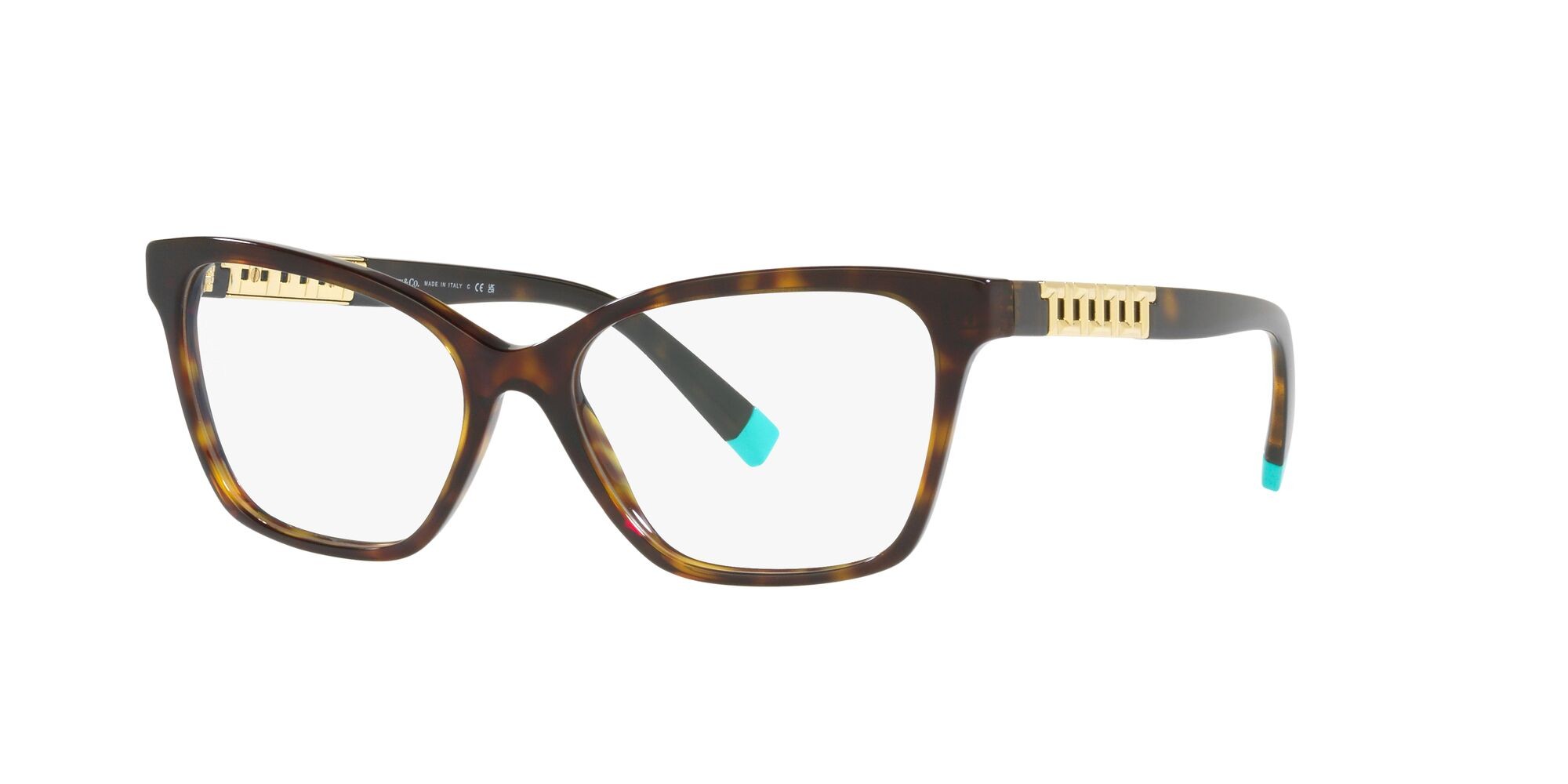 Occhiali da vista Tiffany TF 2228 (8015) colore havana forma quadrato lenti lente demo