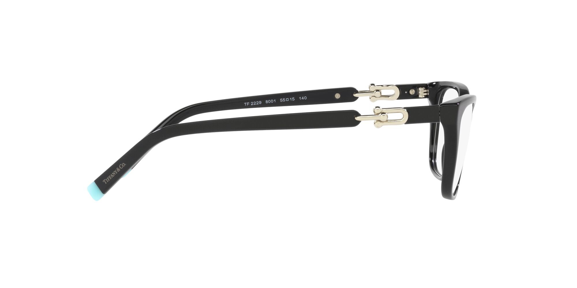 Eyeglasses Tiffany TF 2229 (8001) color nero shape rectangle lenses lente demo
