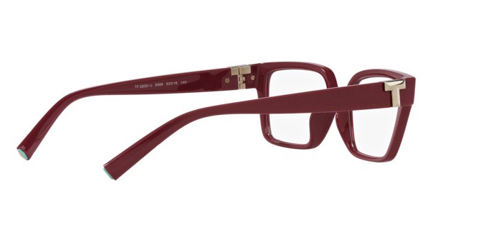 Occhiali da vista Tiffany TF 2232U (8366) colore fired brick forma rettangolare lenti lente demo