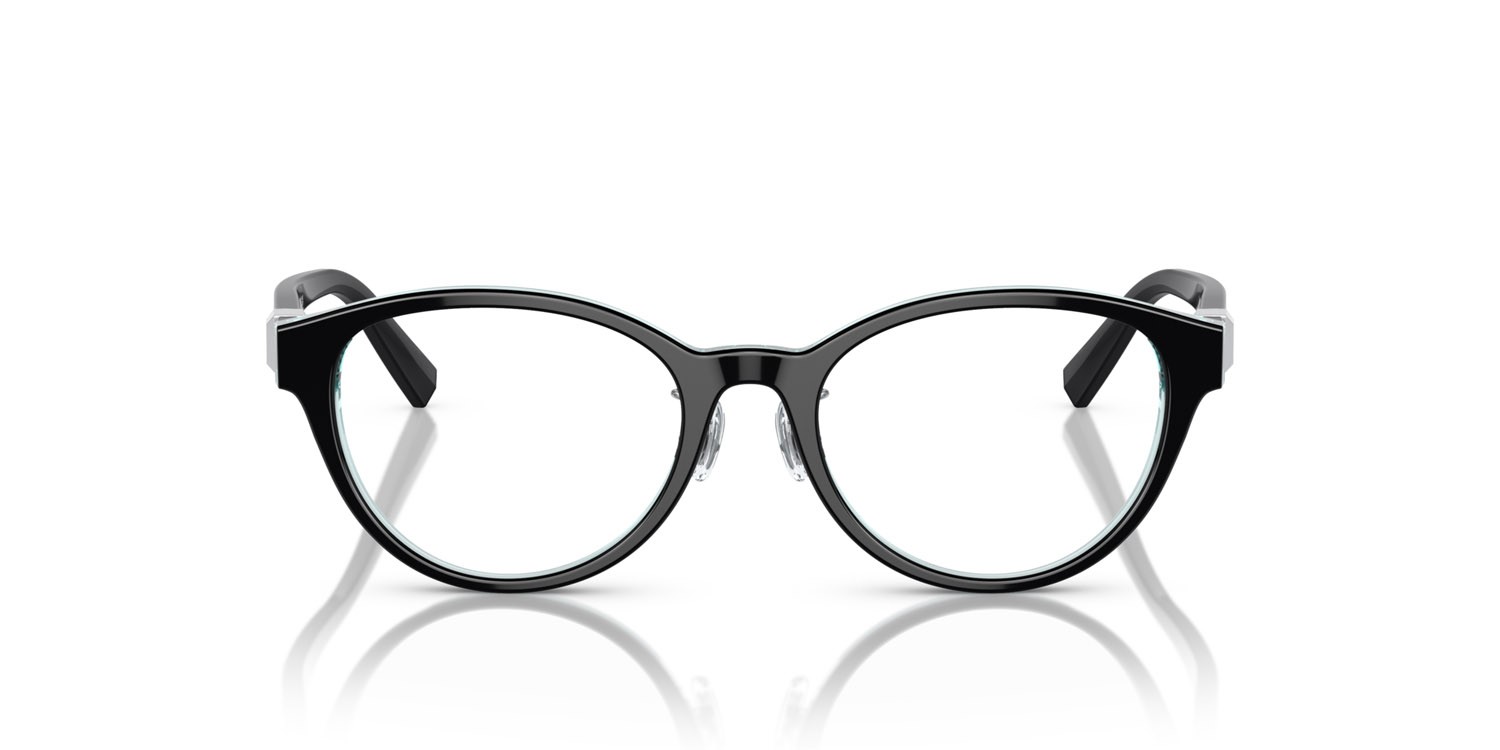 Eyeglasses Tiffany TF 2236D (8285) color nero su blu tiffany crystal shape oval lenses lente demo