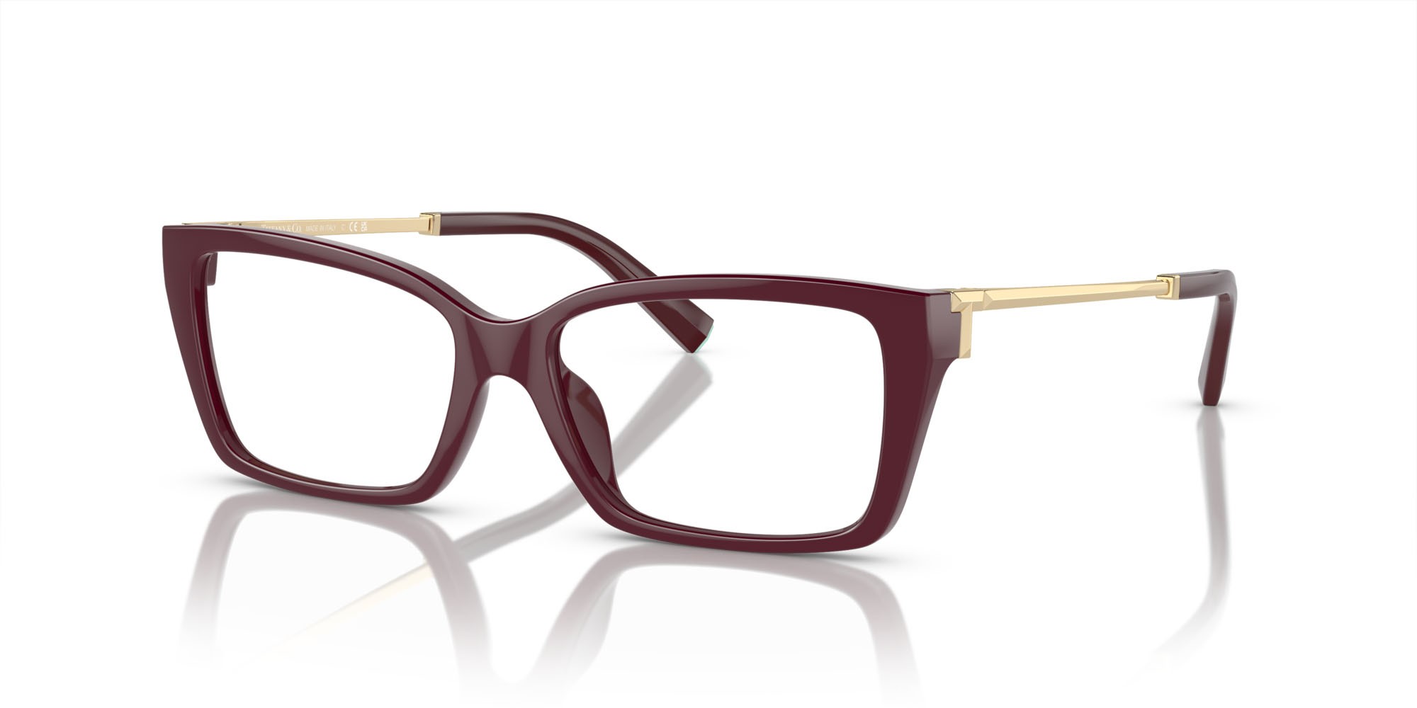 Eyeglasses Tiffany TF 2239U (8389) color vinaccia shape rectangle lenses lente demo