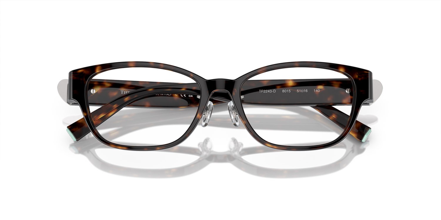 Eyeglasses Tiffany TF 2243D (8015) color havana shape square lenses lente demo