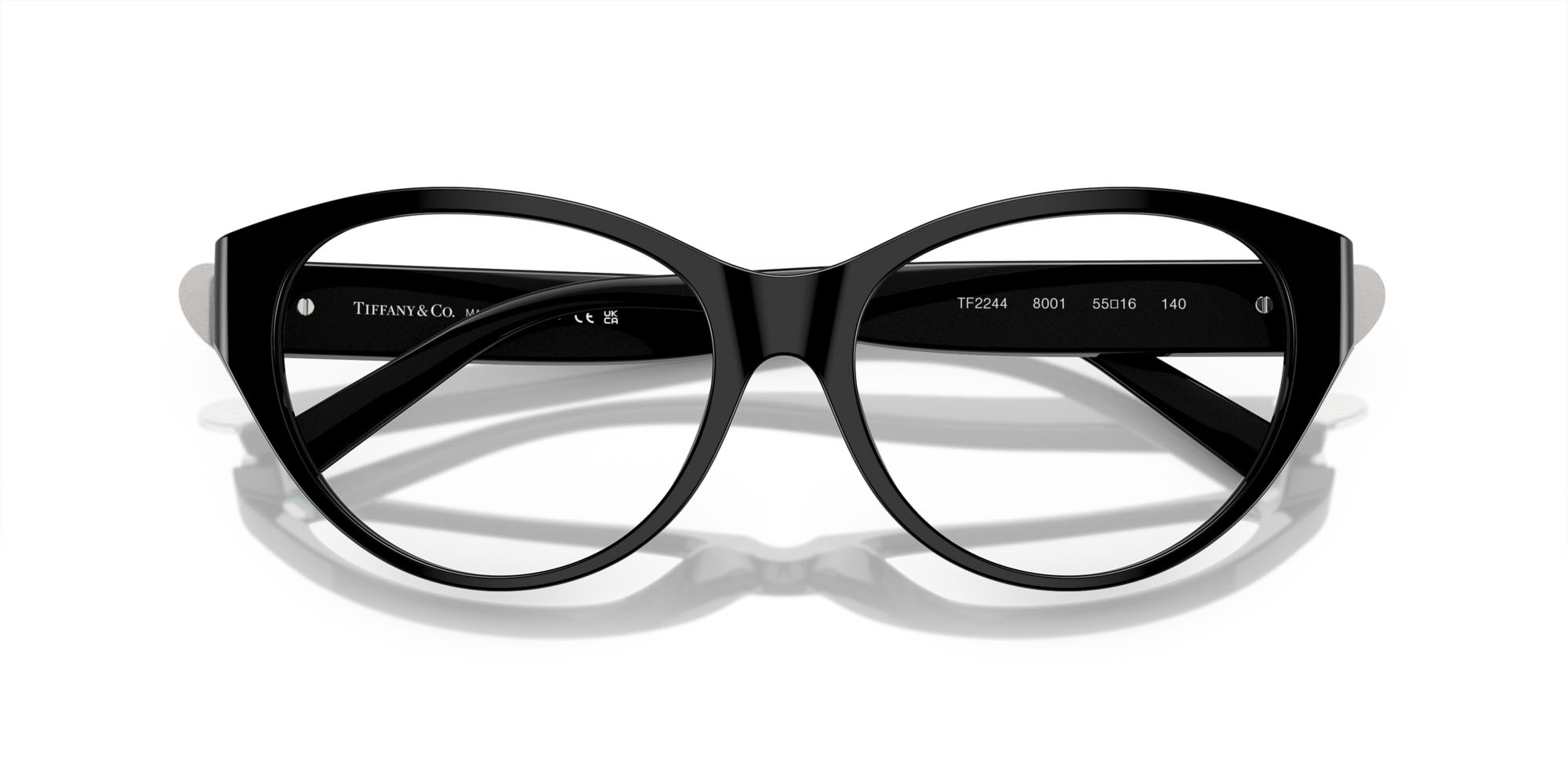Eyeglasses Tiffany TF 2244 (8001) color nero shape pantos lenses lente demo