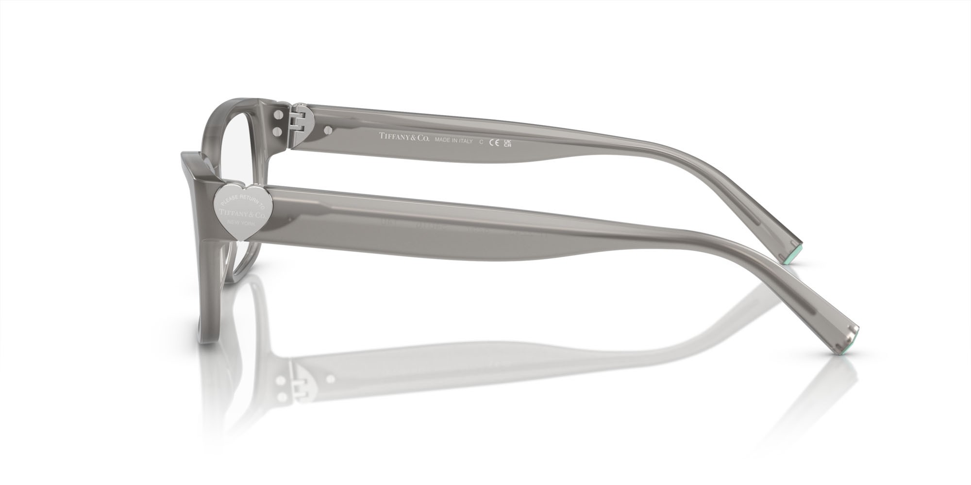 Occhiali da vista Tiffany TF 2245 (8257) colore grigio opale forma rettangolare lenti lente demo