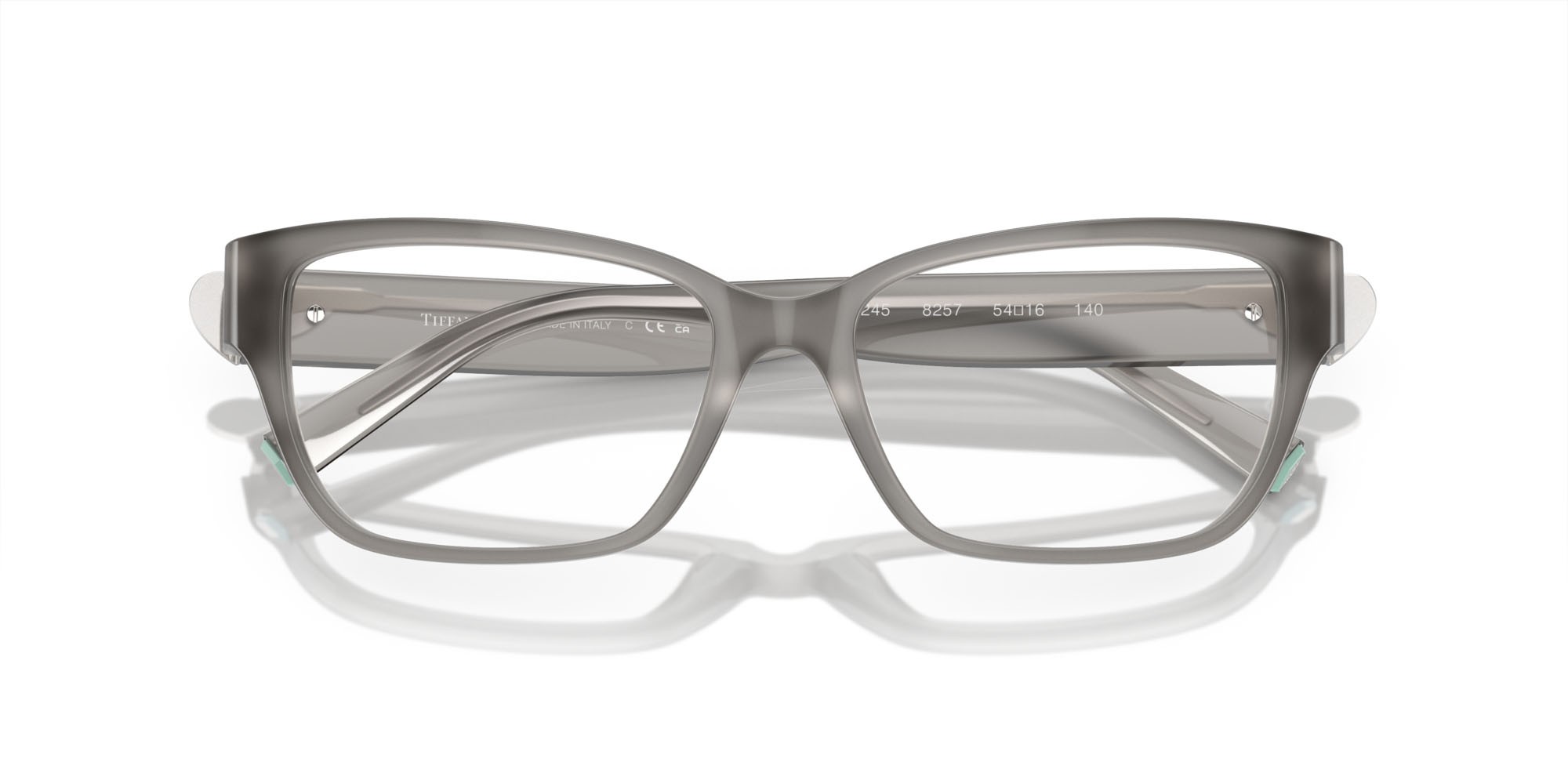 Occhiali da vista Tiffany TF 2245 (8257) colore grigio opale forma rettangolare lenti lente demo
