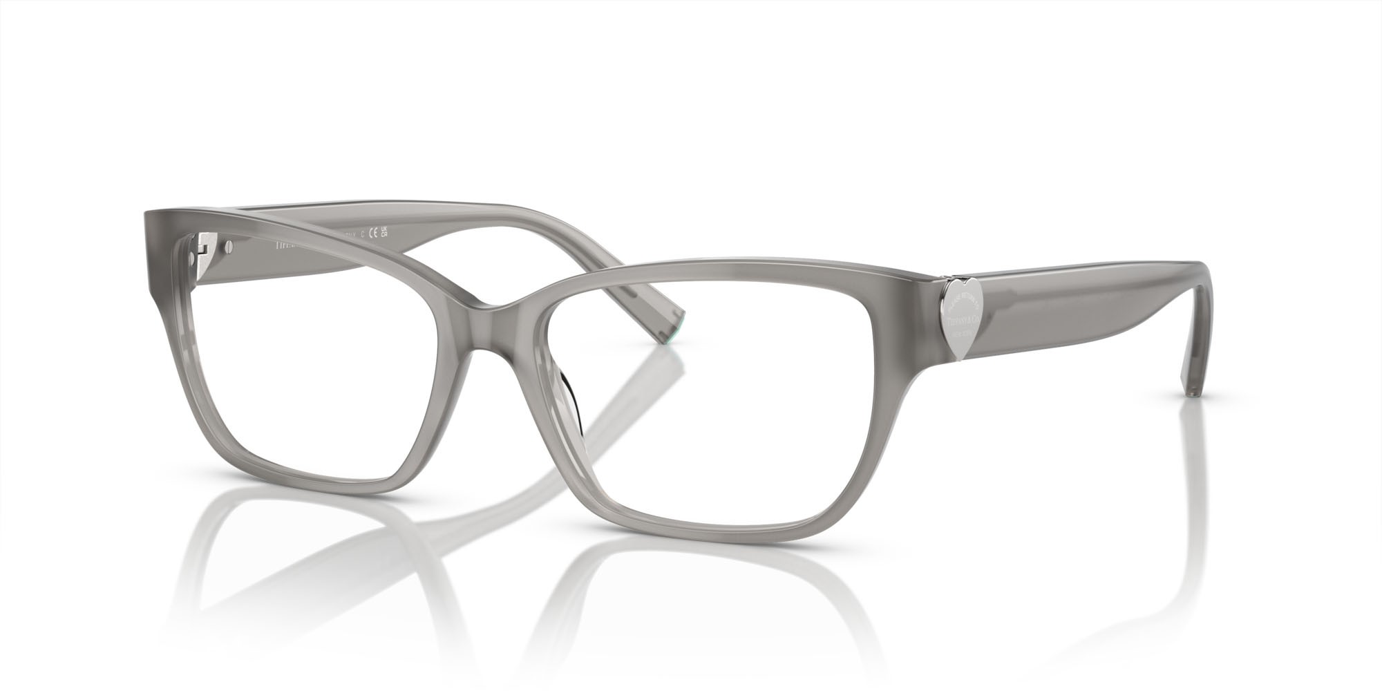Occhiali da vista Tiffany TF 2245 (8257) colore grigio opale forma rettangolare lenti lente demo