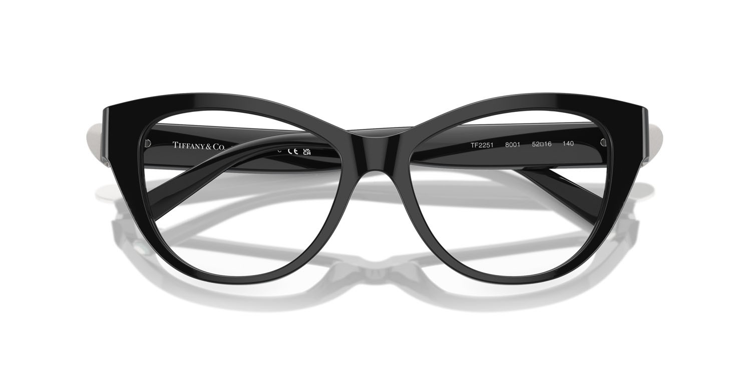 Eyeglasses Tiffany TF 2251 (8001) color nero shape cat eye lenses lente demo