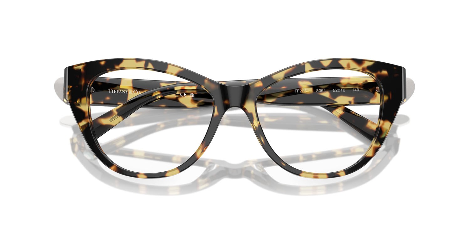 Eyeglasses Tiffany TF 2251 (8064) color havana shape cat eye lenses lente demo