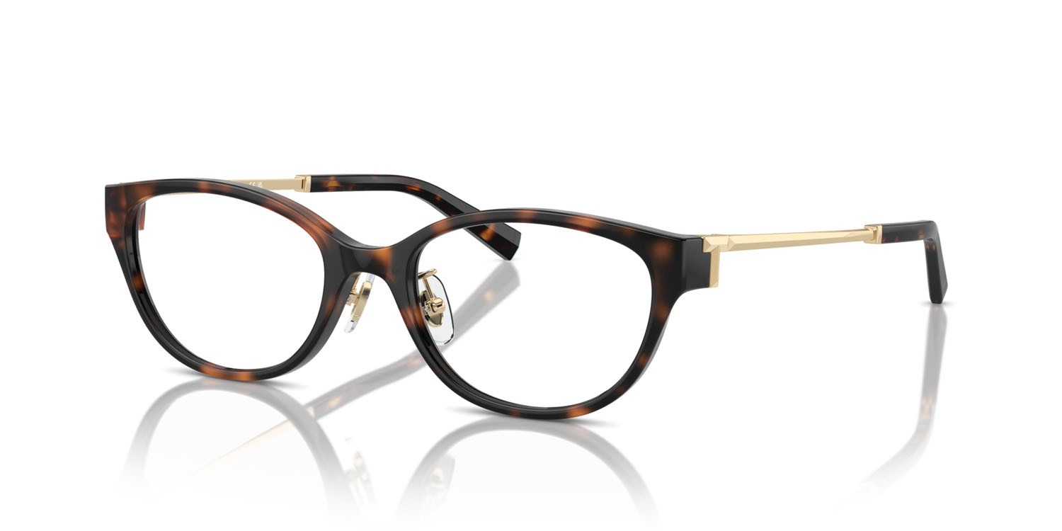 Eyeglasses Tiffany TF 2252D (8015) color havana shape oval lenses lente demo