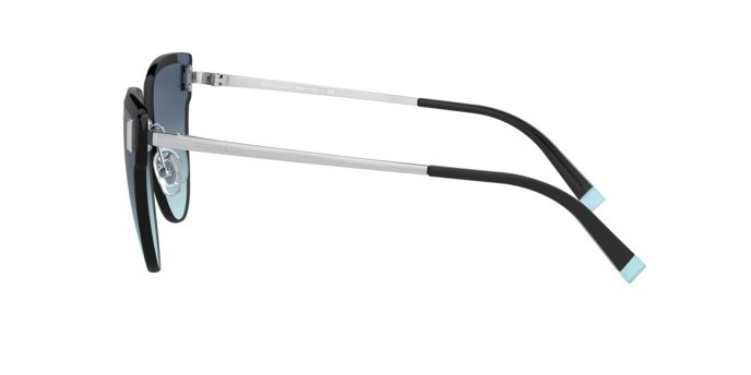 Sunglasses Tiffany TF 3070 (60019S) color silver shape irregular lenses azure gradient blue