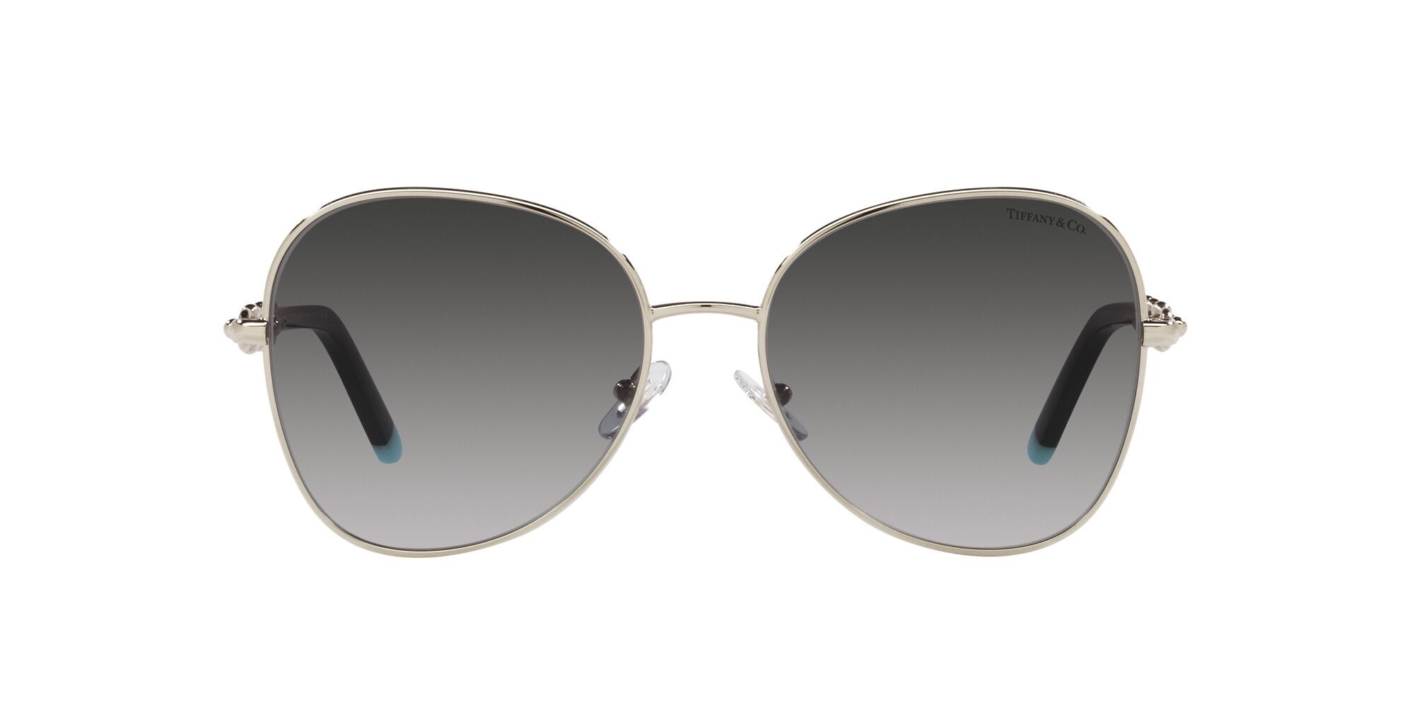 Sunglasses Tiffany TF 3086 (61663C) color oro pallido shape aviator lenses sfumato grigio