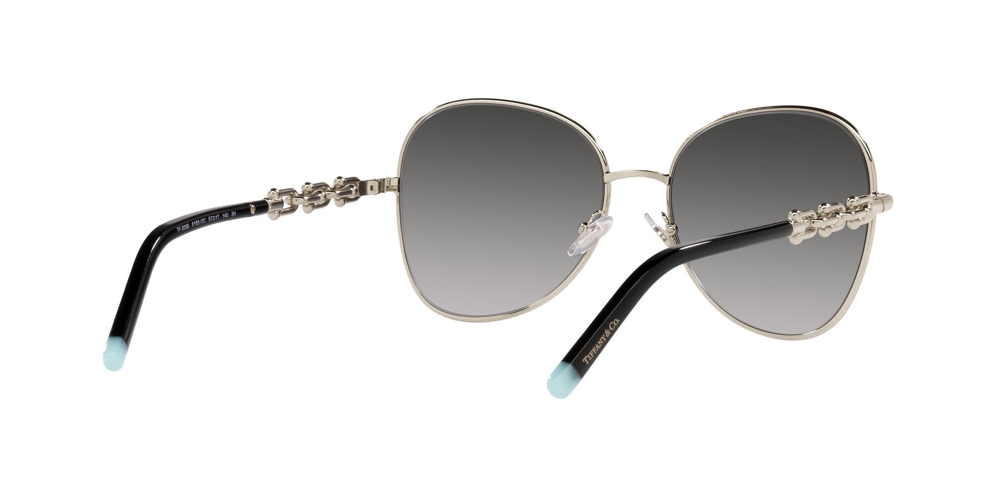 Sunglasses Tiffany TF 3086 (61663C) color oro pallido shape aviator lenses sfumato grigio