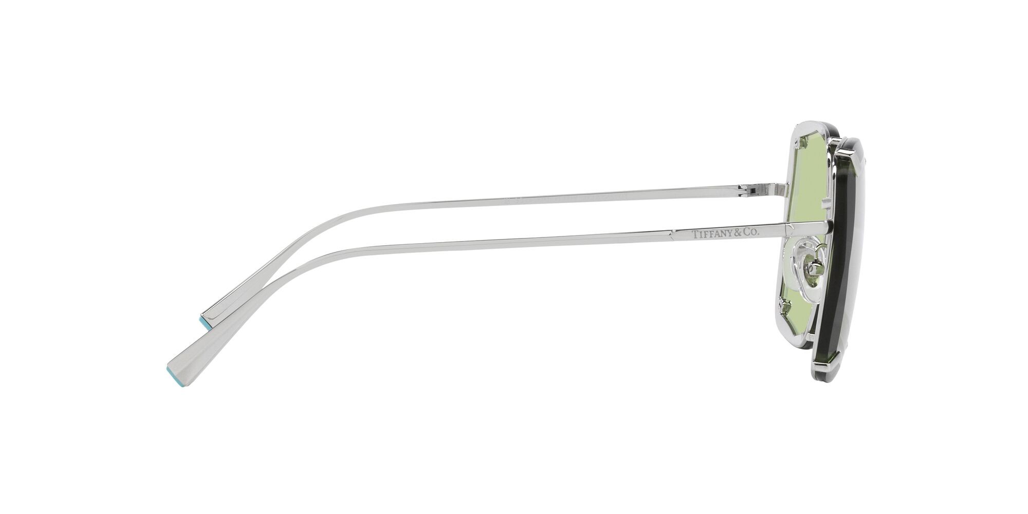 Sonnenbrillen Tiffany TF 3089 (6001/2) farbe argento form quadratisch gläser verde chiaro