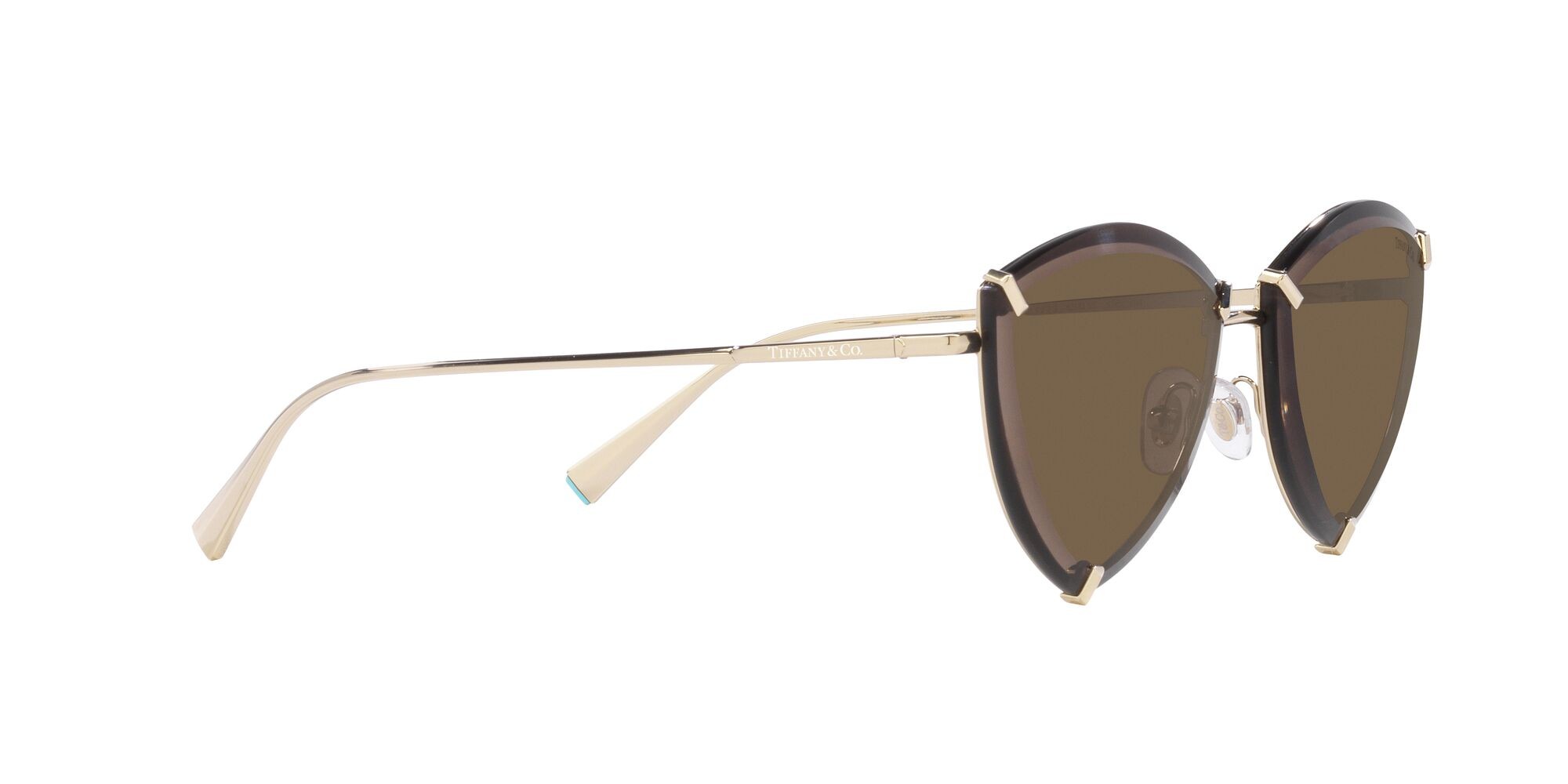 Sonnenbrillen Tiffany TF 3090 (602173) farbe oro pallido form unregelmäßig gläser marrone scuro