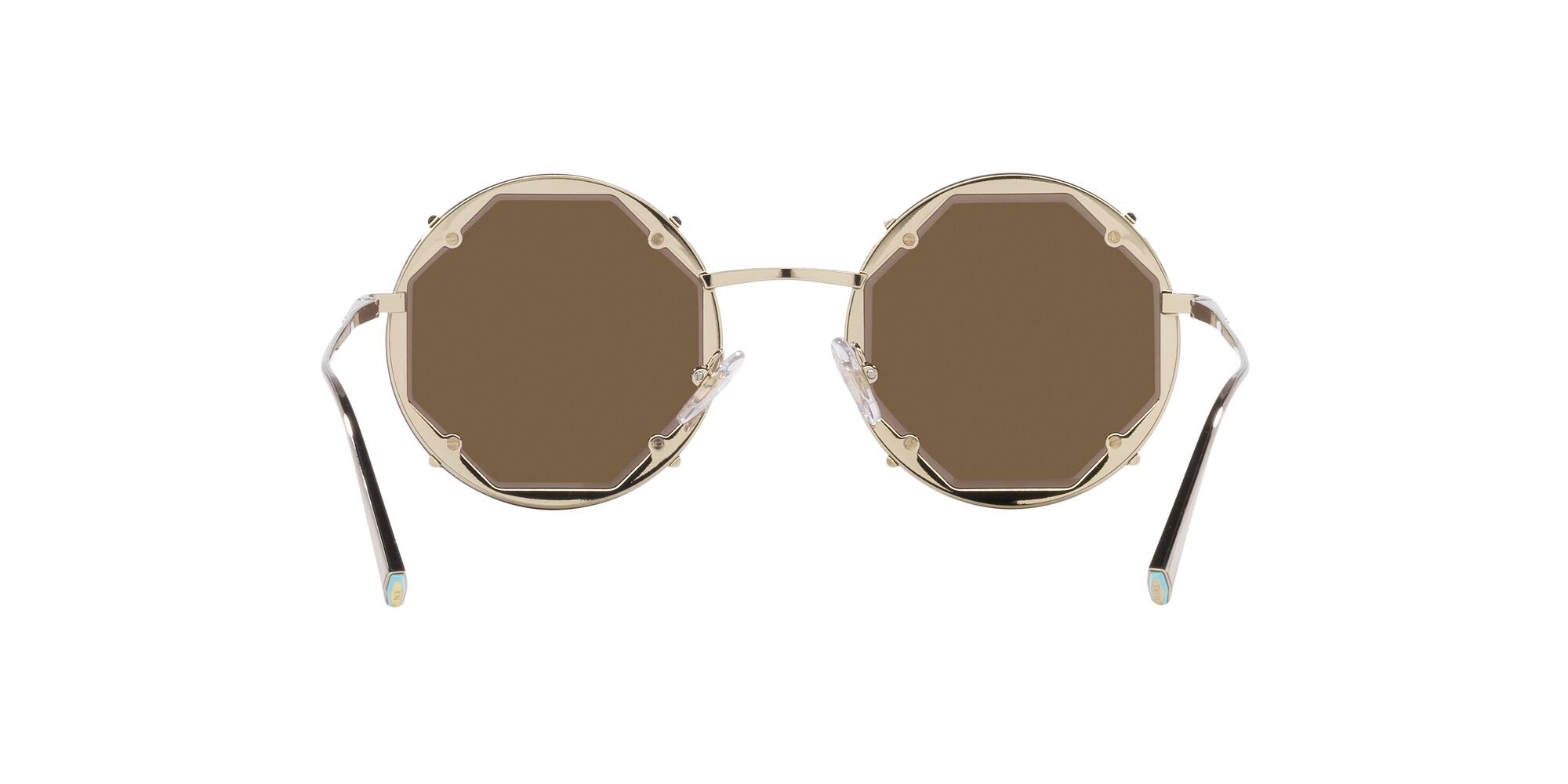 Sonnenbrillen Tiffany TF 3091 (602173) farbe oro pallido form rund gläser marrone scuro