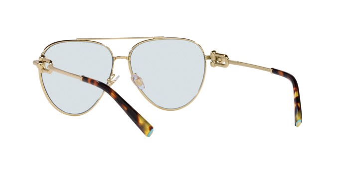 Sonnenbrillen Tiffany TF 3092 (6176MF) farbe oro pallido form aviator gläser azure photo