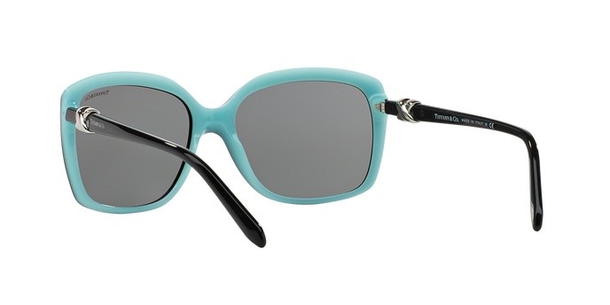 Sunglasses Tiffany TF 4076 (80553F) color top black/blue shape square lenses gray