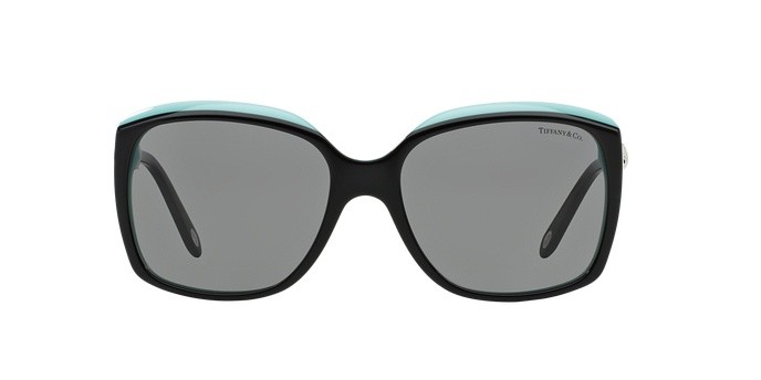 Sunglasses Tiffany TF 4076 (80553F) color top black/blue shape square lenses gray