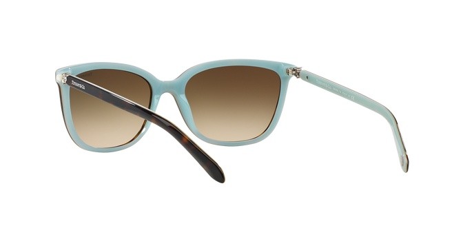 Sunglasses Tiffany TF 4105HB (81343B) color havana/blue shape square lenses brown gradient