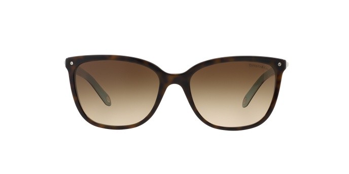 Sunglasses Tiffany TF 4105HB (81343B) color havana/blue shape square lenses brown gradient