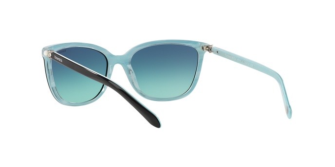 Sunglasses Tiffany TF 4105HB (81939S) color black/striped blue shape square lenses blue gradient