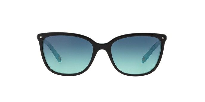 Sunglasses Tiffany TF 4105HB (81939S) color black/striped blue shape square lenses blue gradient
