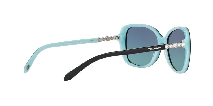 Sunglasses Tiffany TF 4121B (80559S) color black/blue shape rectangle lenses blue gradient
