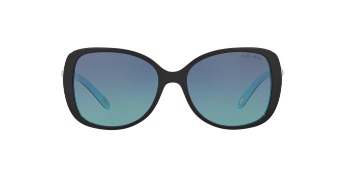 Sunglasses Tiffany TF 4121B (80559S) color black/blue shape rectangle lenses blue gradient