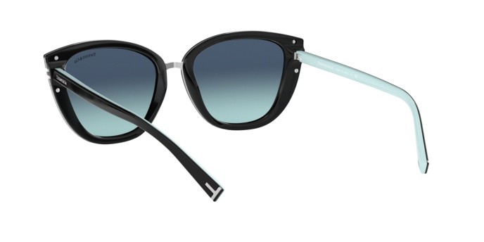 Sonnenbrillen Tiffany TF 4152 (80019S) farbe black form cat-eye gläser azure gradient blue