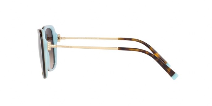 Sonnenbrillen Tiffany TF 4156 (81343B) farbe havana/blue form schmetterling gläser brown gradient