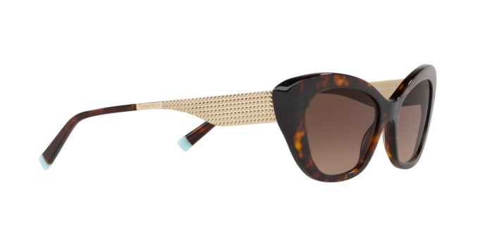 Sonnenbrillen Tiffany TF 4158 (80153B) farbe dark havana form cat-eye gläser brown gradient