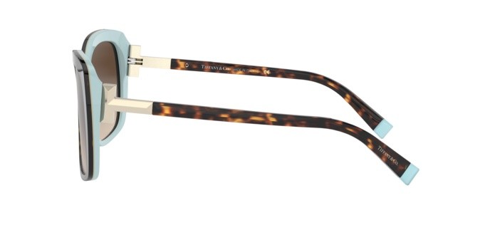 Sonnenbrillen Tiffany TF 4171 (81343B) farbe havana/blue tiffany form quadratisch gläser brown gradient
