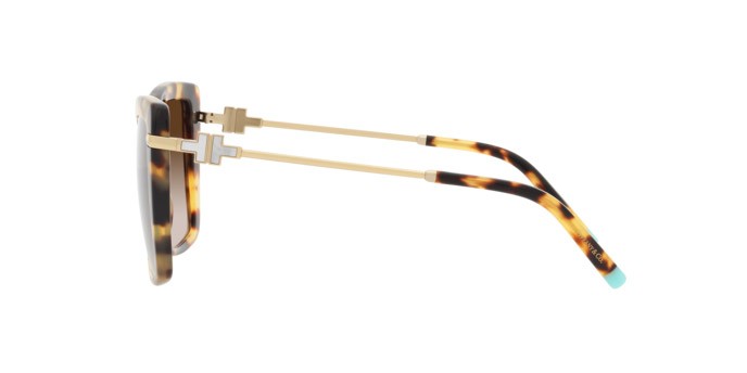 Sonnenbrillen Tiffany TF 4185 (80643B) farbe havana giallo form quadratisch gläser marrone sfumato