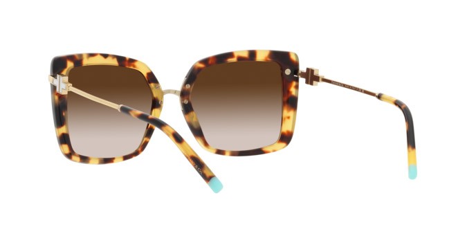 Sonnenbrillen Tiffany TF 4185 (80643B) farbe havana giallo form quadratisch gläser marrone sfumato