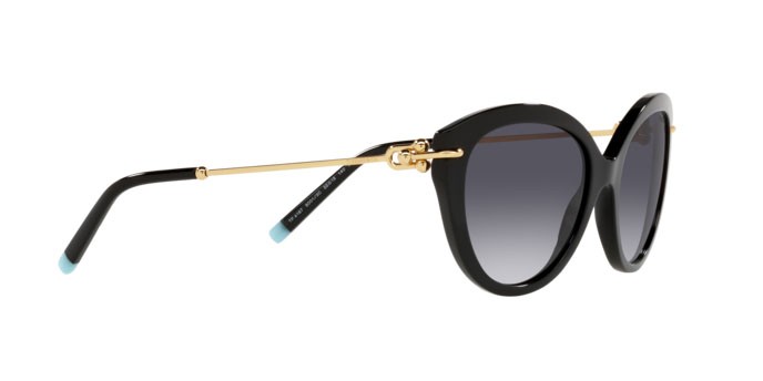 Sonnenbrillen Tiffany TF 4187 (80013C) farbe black form cat-eye gläser grey gradient