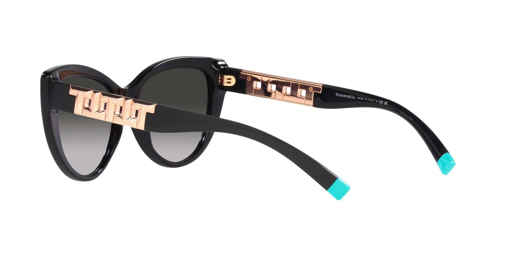 Occhiali da sole Tiffany TF 4196 (80013C) colore nero forma cat eye lenti sfumato grigio