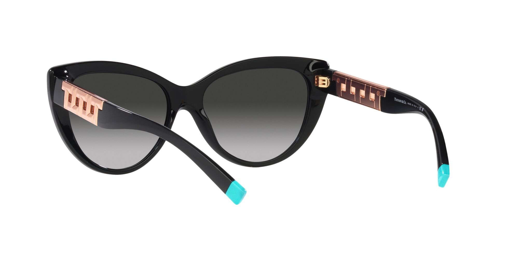 Occhiali da sole Tiffany TF 4196 (80013C) colore nero forma cat eye lenti sfumato grigio