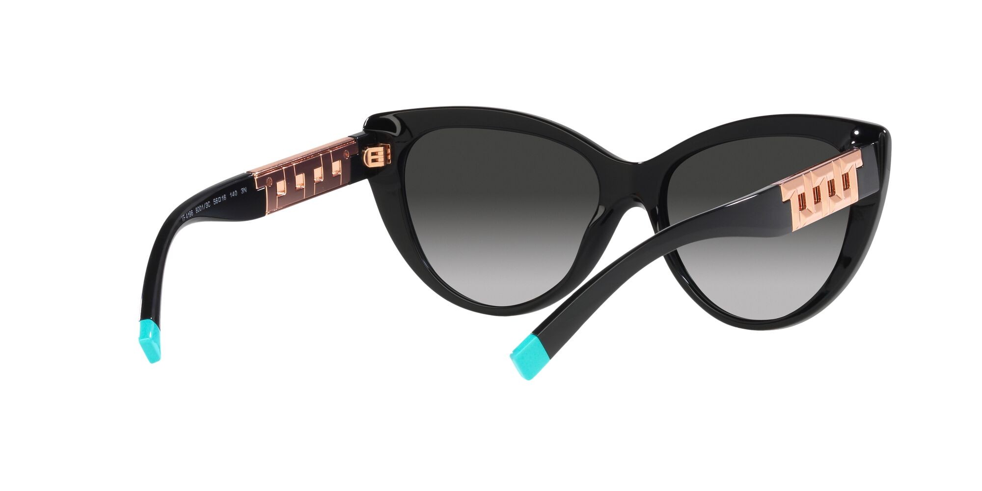 Occhiali da sole Tiffany TF 4196 (80013C) colore nero forma cat eye lenti sfumato grigio