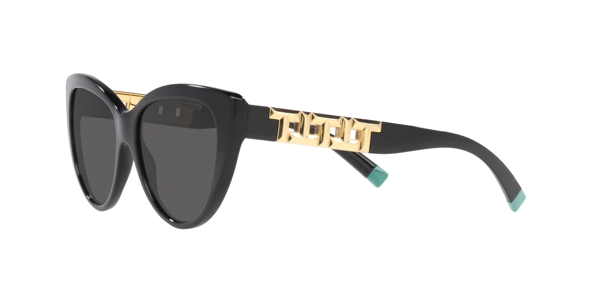 Sunglasses Tiffany TF 4196 (8001S4) color nero shape cat eye lenses grigio scuro