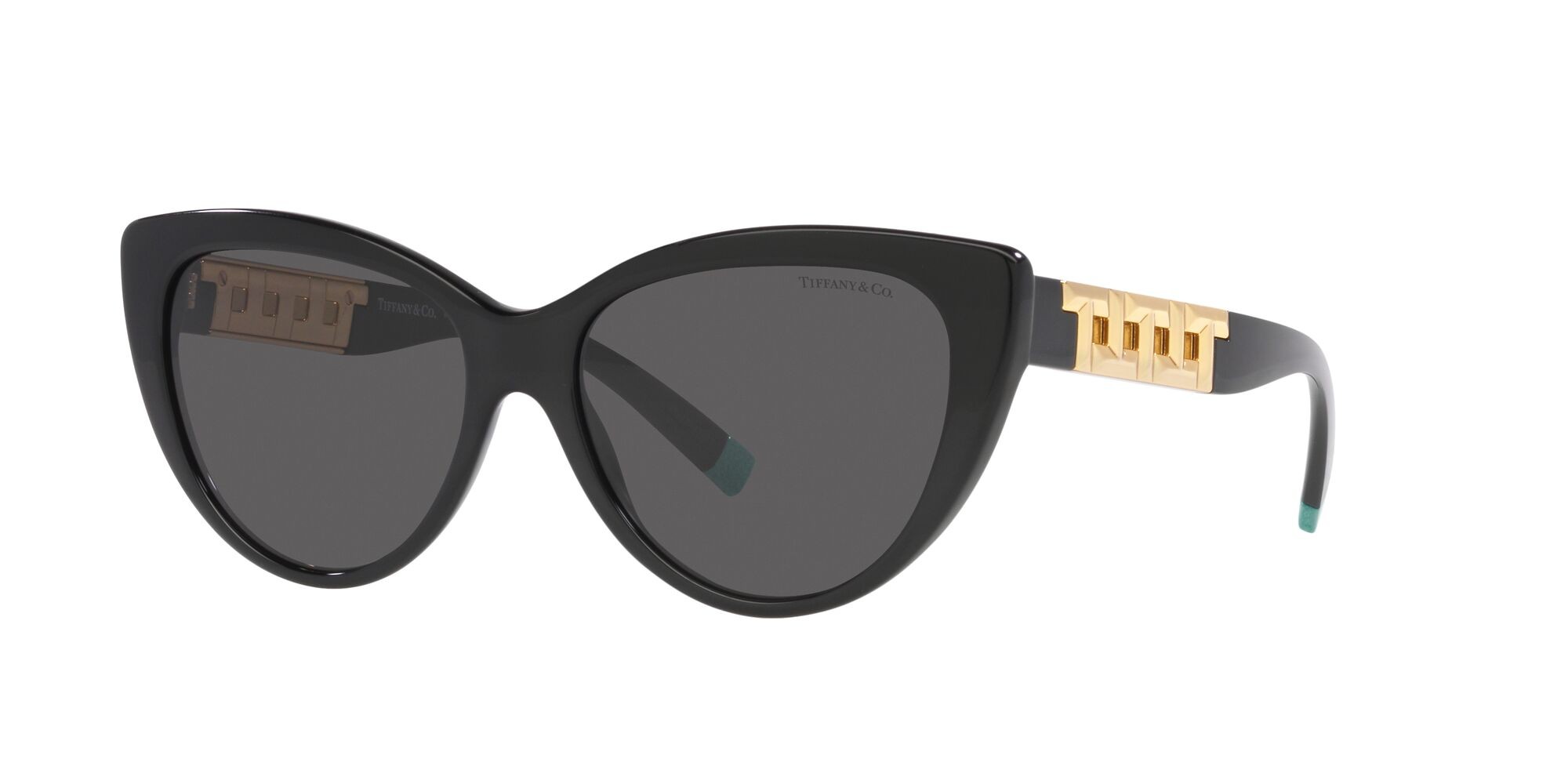 Sunglasses Tiffany TF 4196 (8001S4) color nero shape cat eye lenses grigio scuro