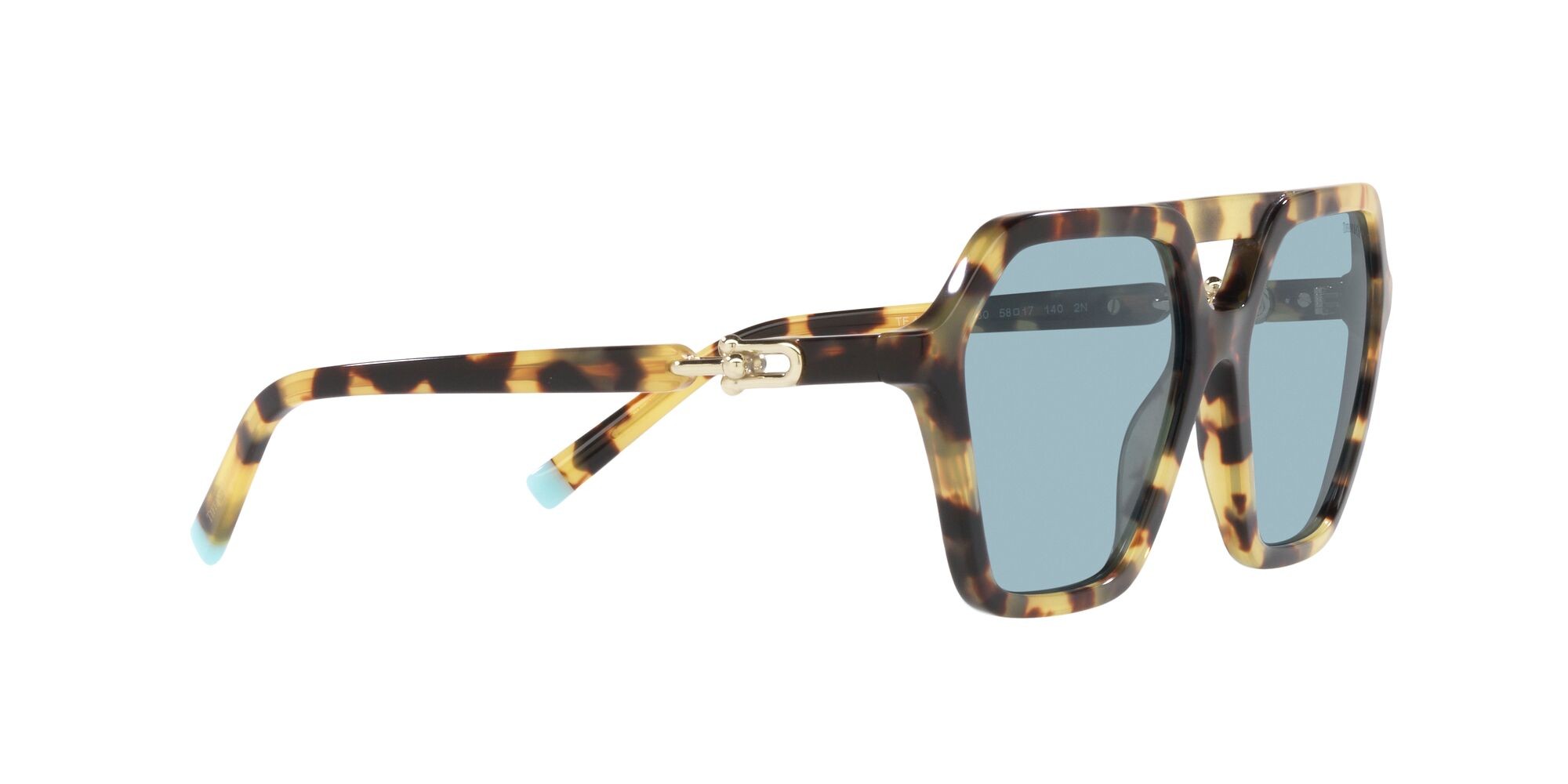 Sonnenbrillen Tiffany TF 4198 (806480) farbe havana giallo form unregelmäßig gläser blu