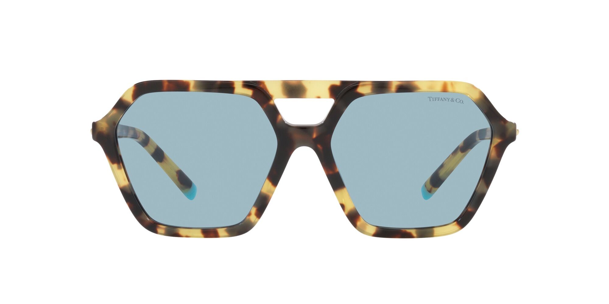 Sonnenbrillen Tiffany TF 4198 (806480) farbe havana giallo form unregelmäßig gläser blu