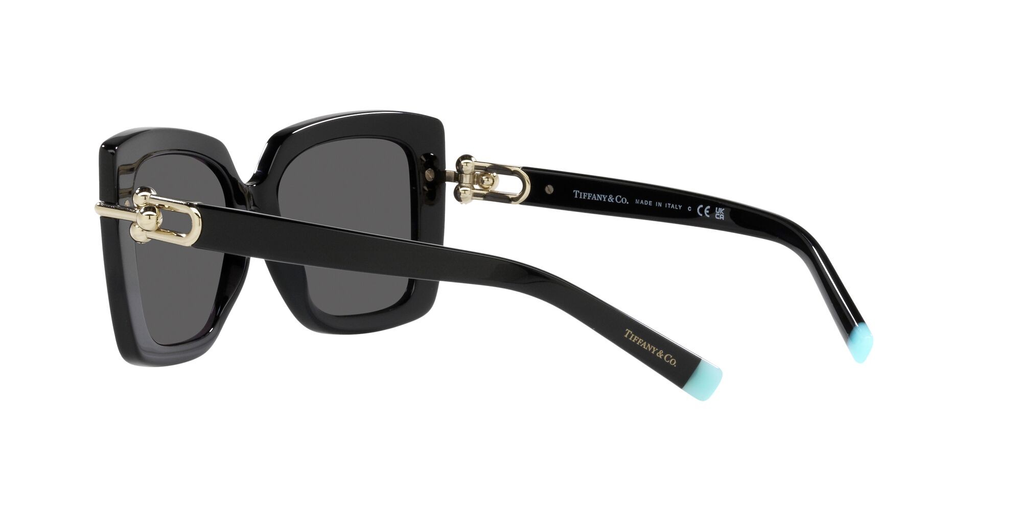 Sunglasses Tiffany TF 4199 (8001S4) color nero shape butterfly lenses grigio scuro